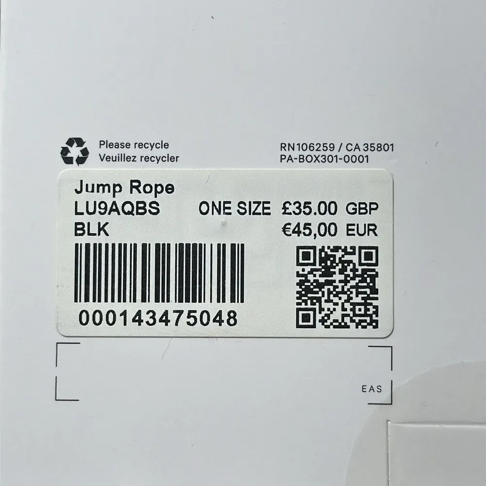 Lululemon Adjustable Length Jump Rope Black NWT - Picture 3 of 4
